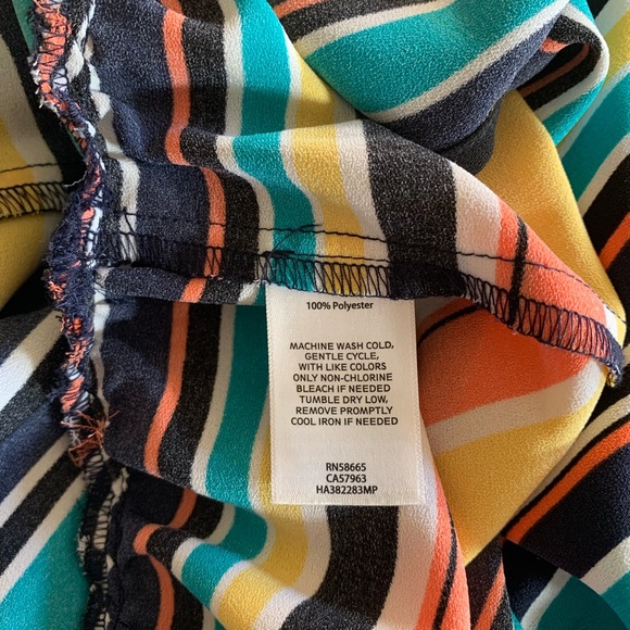 Women’s Halogen Dress - Sleeveless Button Stripped Dress - Picture 6 of 6